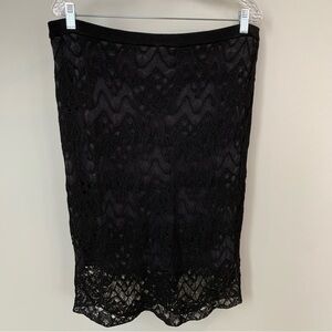 Eileen Fisher Black Layered‎ Skirt Size L